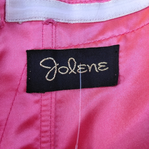 Jolene Stunning Coral Sequin Rhinestone Corset Back Strapless Gown Size 8 - Picture 7 of 7